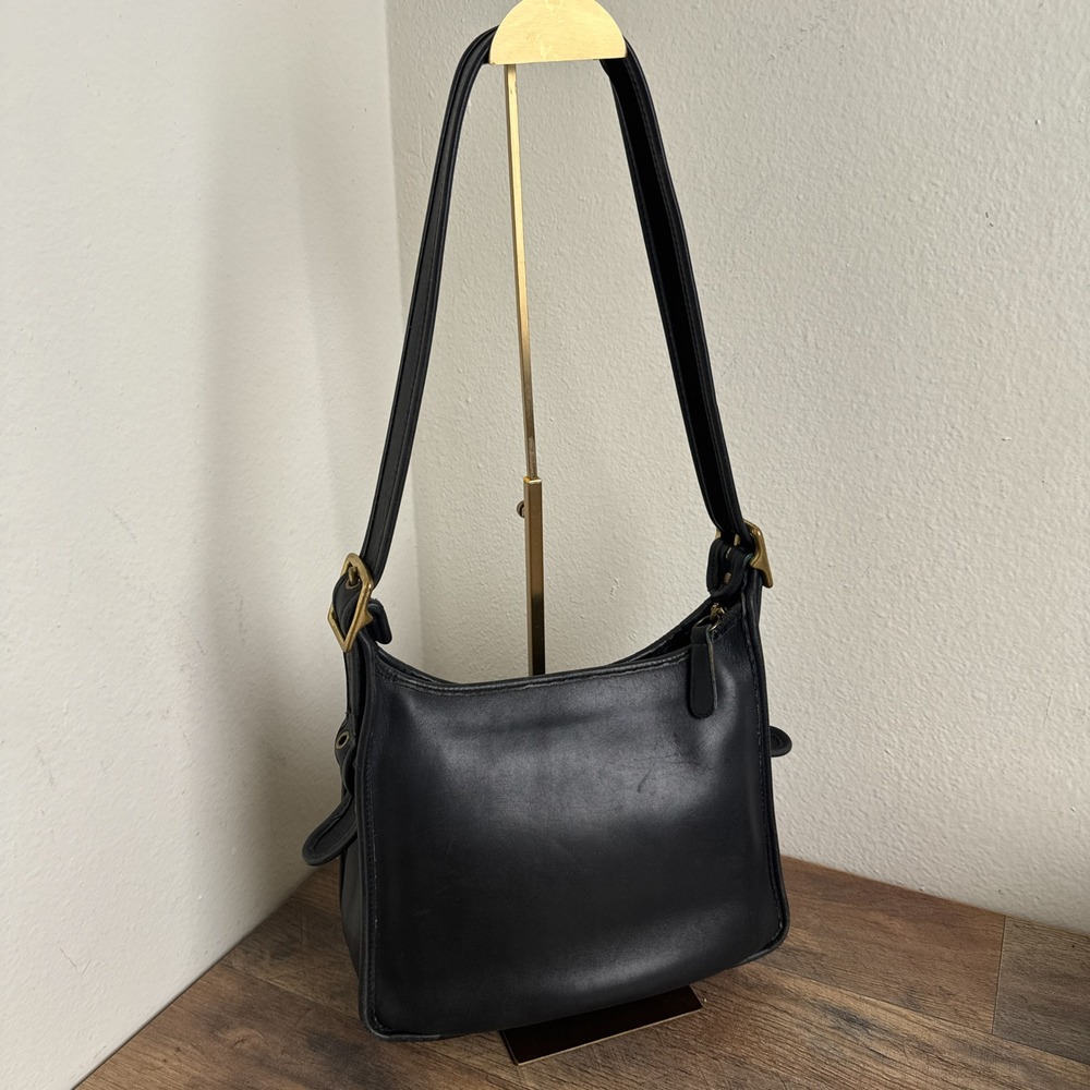 Vintage Coach Legacy Zip Crossbody Bag Black 9966 Made In USA 90s GUC - Picture 6 of 16